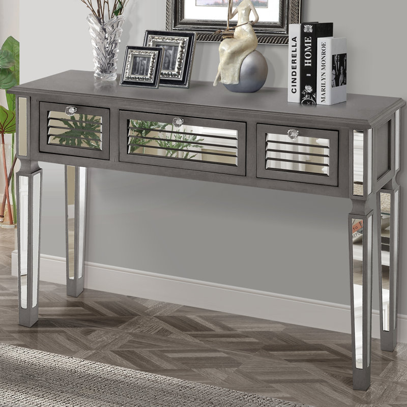House of Hampton Heinrich Mirrored Console Table & Reviews Wayfair